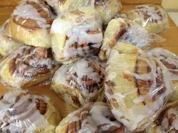Fresh cinnamon rolls from Diamond City Bread in Elk River